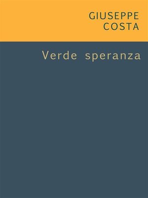 cover image of Verde speranza